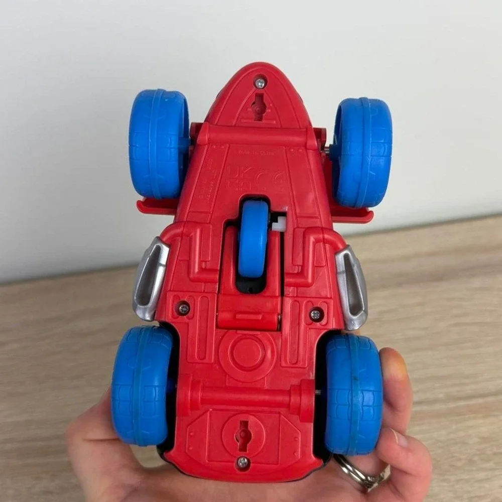 Marvel Spider-Man Miles Morales Toy Car Red Blue Wheels White Eyes Vehicle